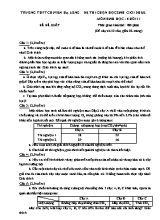 Đề thi chọn học sinh giỏi Sinh học lớp 11 (Có đáp án) - Trường THPT chuyên Hạ Long